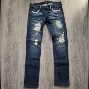 Swarovski Crystal Ripped Jeans